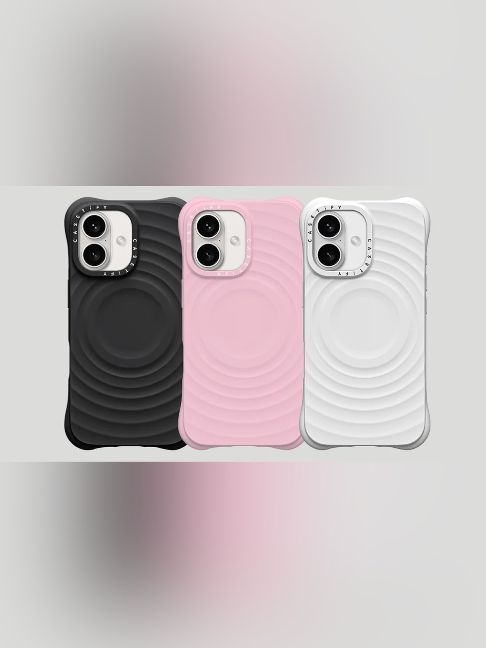 Casetify WaveGrip Protective Phone Case - Black iPhone 16 Pro